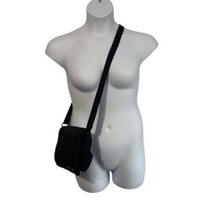 Frankie & Johnnie Medium Crossbody Adjustable Straps Black Messenger Bag